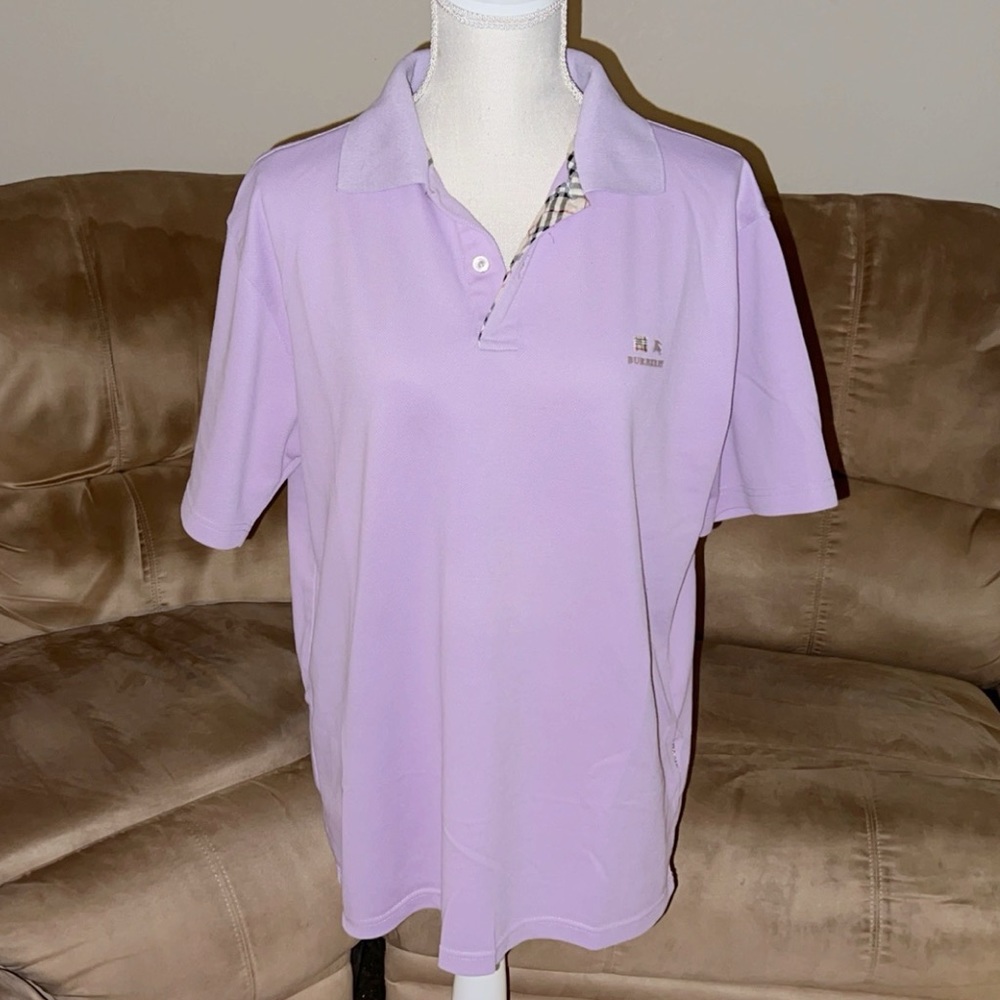 BURBERRY LONDON Men’s Lilac Polo Shirt